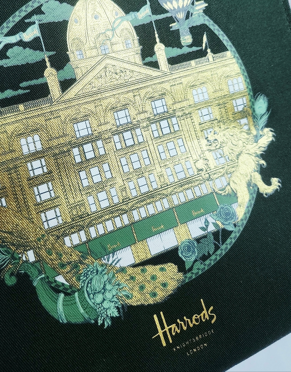 Harrods  Green Gold Tote - Picture 10 of 12